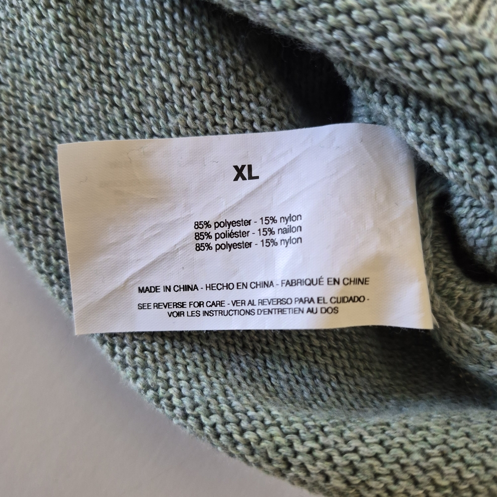 Ella Moss Crew Neck Sweater Womans XL Light Green Minimalist Casual Cozy - Picture 9 of 10